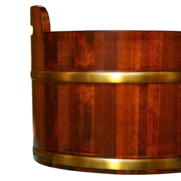 Wooden Foot Bath with handle2