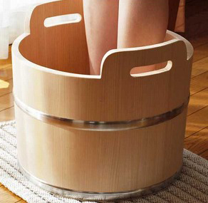 Sawara Wooden Foot Bath with handles